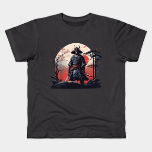 samurai moon Kids T-Shirt